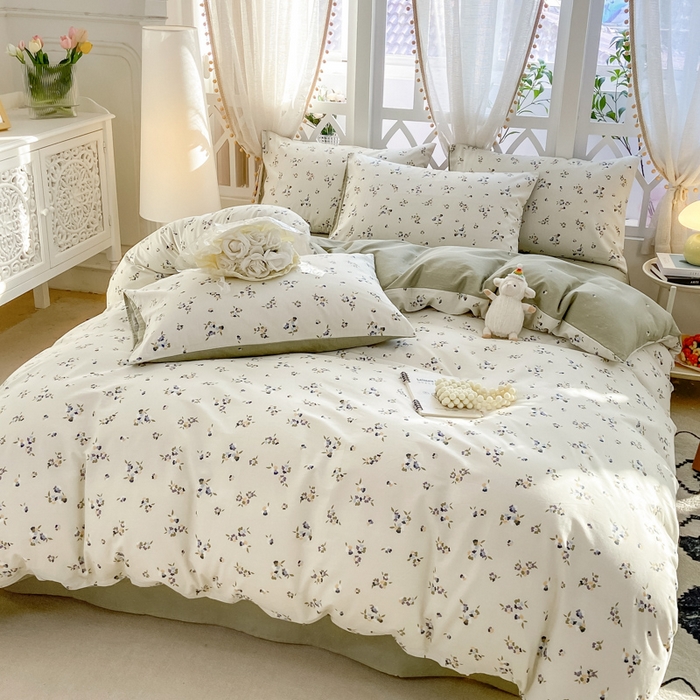 91家纺网 家纺一手货源 找家纺 帅露家纺 2025开春新品全棉喷气13070小清新印花纯棉全棉四件套 扶摇