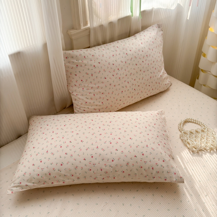 91家纺网 家纺一手货源 找家纺 清雅福 2025全棉13372小清新四件套和单被套早春系列第二批--单被套 朴之风