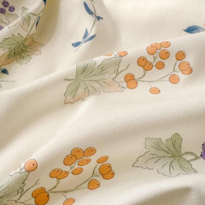 91家纺网 家纺一手货源 找家纺 清雅福 2025全棉13372小清新四件套和单被套早春系列第二批--单枕套 硕果累累