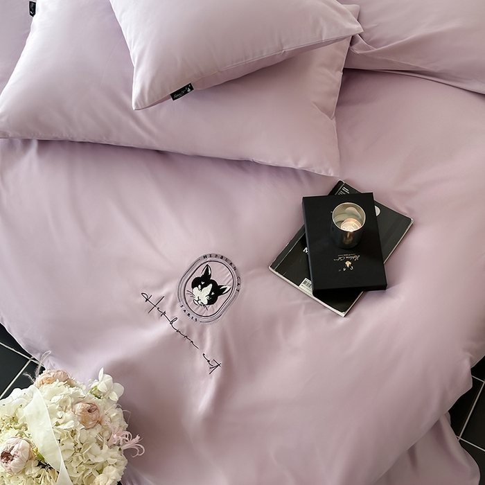 91家纺网 家纺一手货源 找家纺 （总）赫帛 2025新款赫本猫联名系列四件套-蒂普缇克