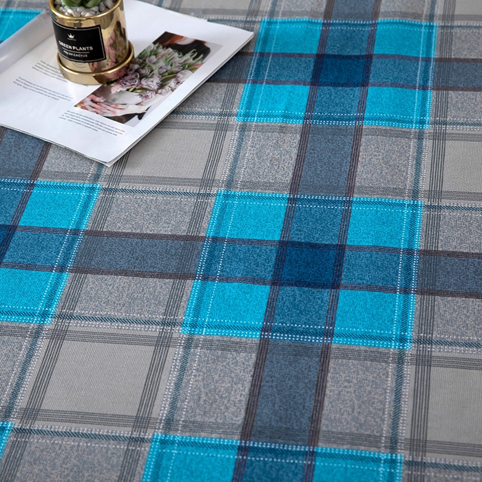 91家纺网 家纺一手货源 找家纺 帛洵2025新款原棉老粗布床单 灰蓝格