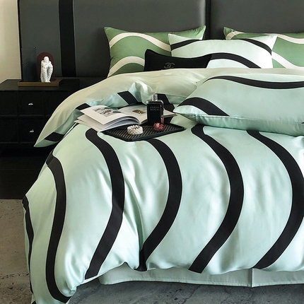 91家纺网 家纺一手货源 找家纺 （总）立奥被业 2025年新款100%兰精天丝四件套天丝数码印花四件套