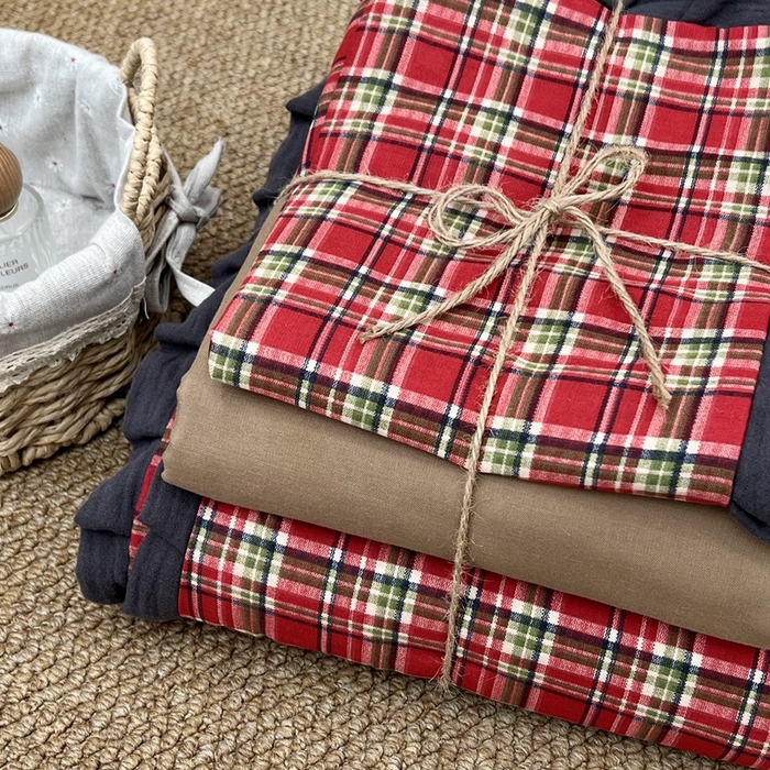 91家纺网 家纺一手货源 找家纺 荣轩 2024新款全棉印花双层纱四件套 皱皱纱花边款 山楂树