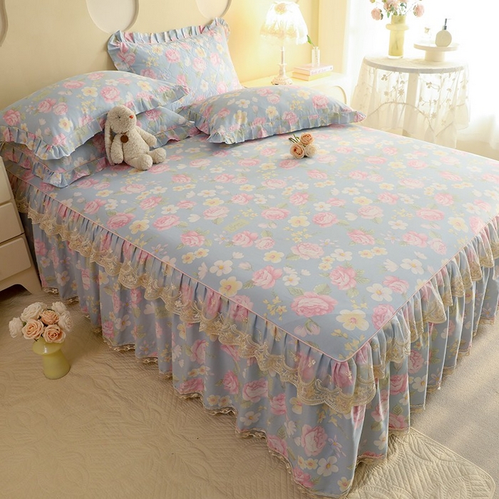 91家纺网 家纺一手货源 找家纺 （总）美达家纺 2025新款全棉印花单床裙