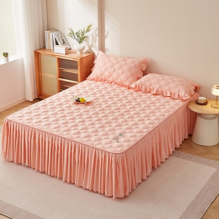 91家纺网 家纺一手货源 找家纺 （总）东宇 2025年新款A类亲肤水洗棉-羽丝棉床裙