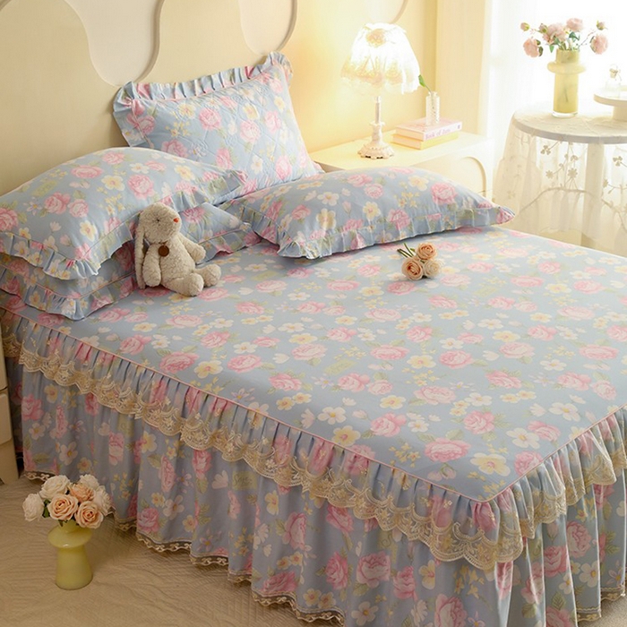 91家纺网 家纺一手货源 找家纺 （总）美达家纺 2025新款全棉印花单床裙