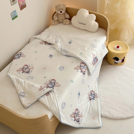 91家纺网 家纺一手货源 找家纺 （总）嗨生活 2025年新款针织棉夏被 儿童夏被 幼儿园夏凉被