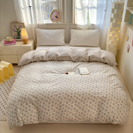 清雅福 2025全棉13372小清新四件套和单被套早春系列第二批--单被套 芭莎夫人