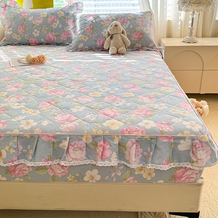 91家纺网 家纺一手货源 找家纺 （总）美达家纺 2025新款全棉印花夹棉床笠