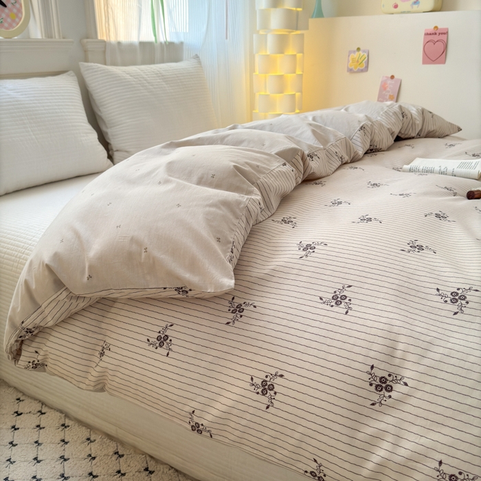 91家纺网 家纺一手货源 找家纺 清雅福 2025全棉13372小清新四件套和单被套早春系列第二批--单被套 醉晚风