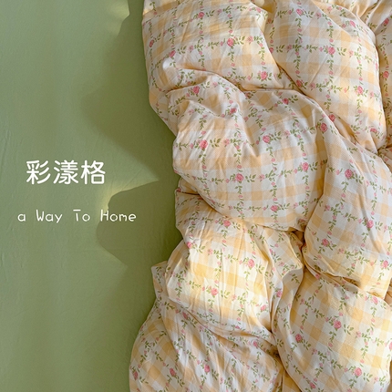 91家纺网 家纺一手货源 找家纺 （总）仟人梦 2025新款水洗棉印花四件套