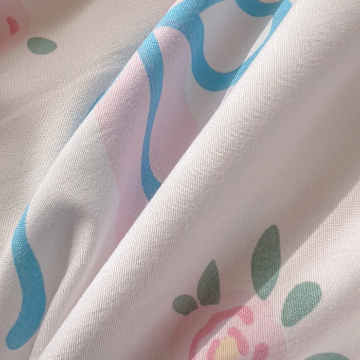 91家纺网 家纺一手货源 找家纺 仟人梦 2025新款水洗棉印花四件套 绮丽花城