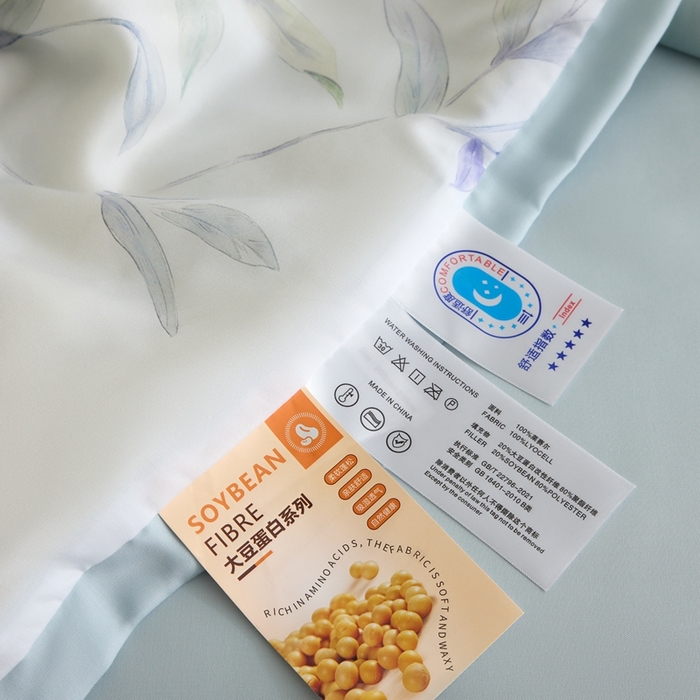 91家纺网 家纺一手货源 找家纺 黛舒家居 2025新款天丝印花夏被四件套 春晓雨梦