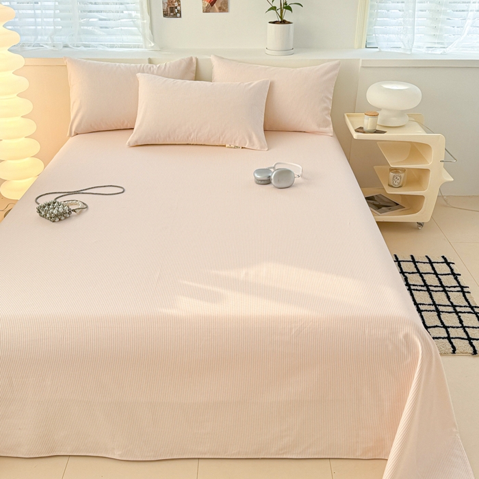 91家纺网 家纺一手货源 找家纺 眠博士2025新款全棉老粗布床单 老粗布床单-细条玉