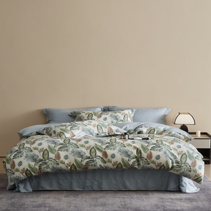 顾家家居 2025新款莱塞尔数码印花四件套 曼茂