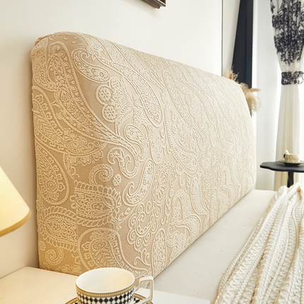 逐日沙发套 2025新款提花绒床头罩-古罗 卡其