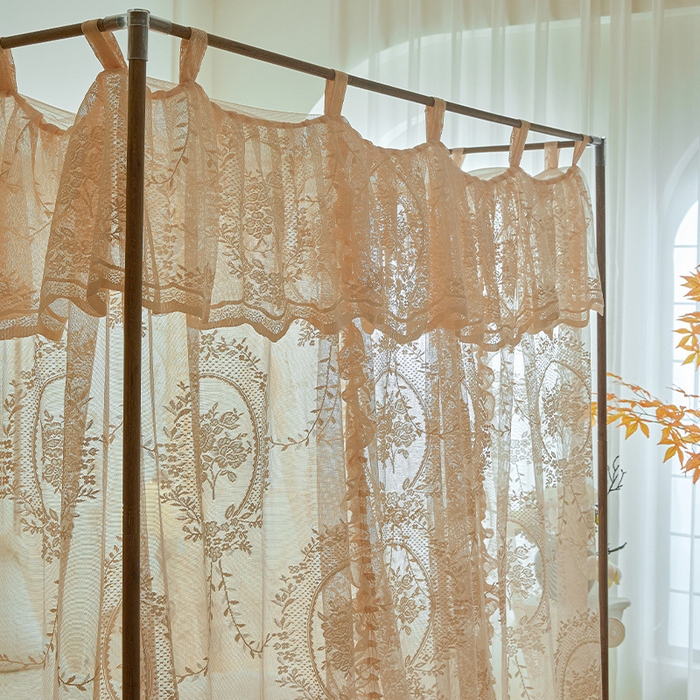 91家纺网 家纺一手货源 找家纺 都市缘蚊帐 2025新款A902穿杆落地宫廷蚊帐烤漆支架款 902薇尔庄园-奶油玉