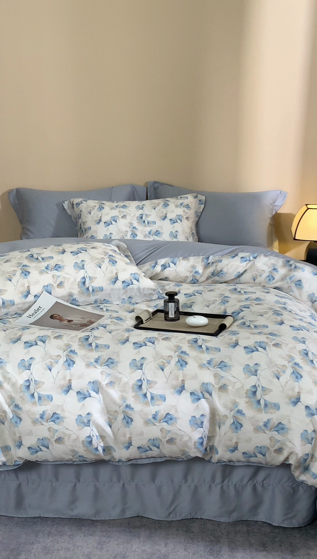 91家纺网 家纺一手货源 找家纺 顾家家居 2025新款莱塞尔数码印花四件套 玥瑶