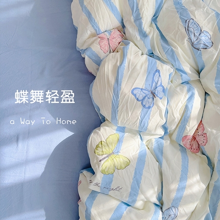 91家纺网 家纺一手货源 找家纺 （总）仟人梦 2025新款水洗棉印花四件套