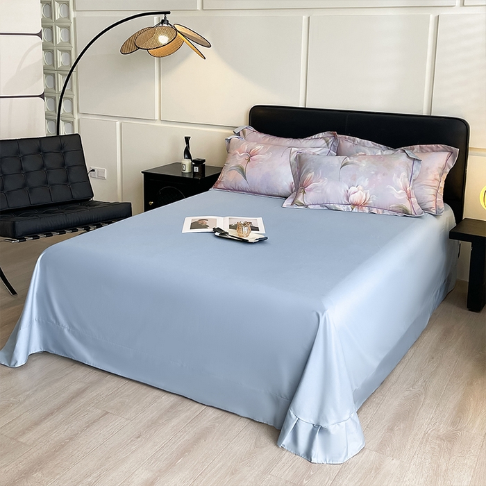 91家纺网 家纺一手货源 找家纺 帛美家纺 2025新款40S莱赛尔天丝棉数码印花四件套 幻彩锦