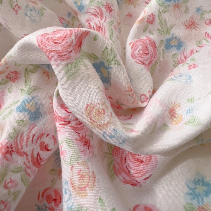 91家纺网 家纺一手货源 找家纺 仟人梦 2025新款水洗棉印花四件套 蔷薇岛屿