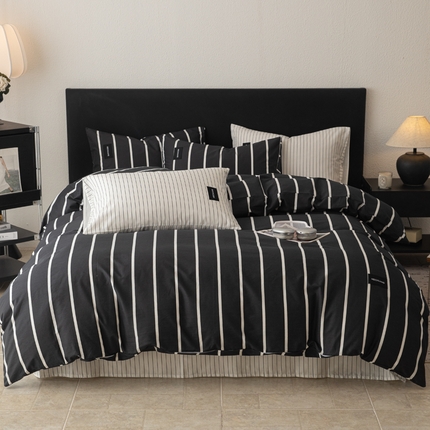 91家纺网 家纺一手货源 找家纺 （总）女子家纺 2025新款简约40支13070纯棉贴标四件套