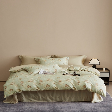 顾家家居 2025新款莱塞尔数码印花四件套 媞雅