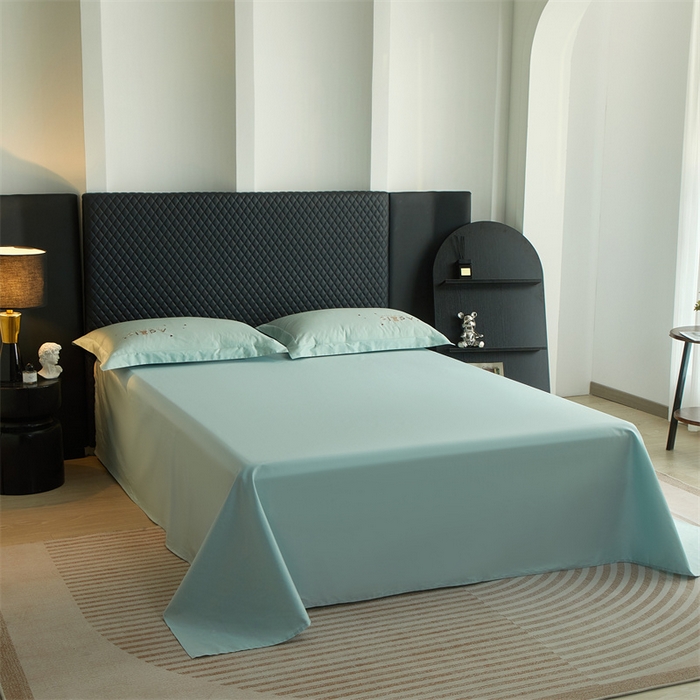 91家纺网 家纺一手货源 找家纺 品乐家纺 2025新款60支长绒棉刺绣款AB版四件套-维尼系列 维尼 抹茶绿