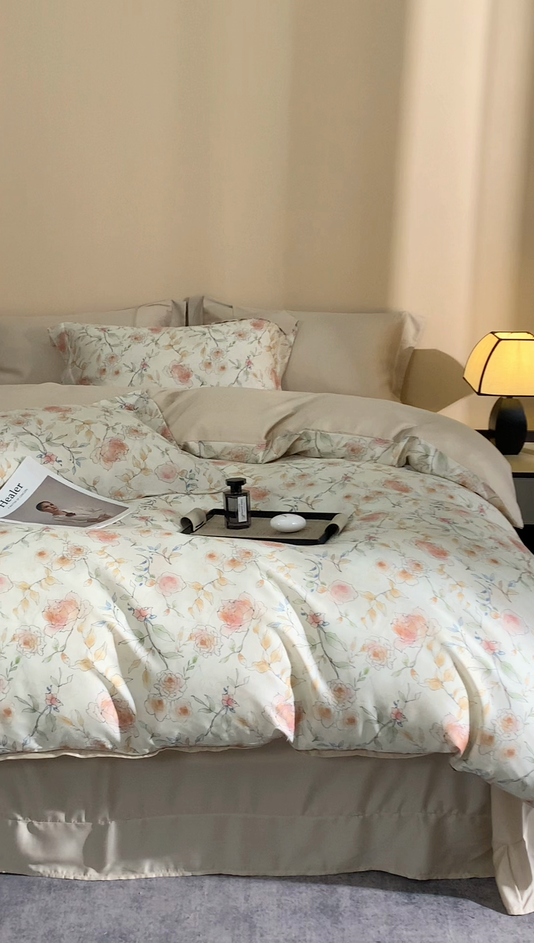 91家纺网 家纺一手货源 找家纺 顾家家居 2025新款莱塞尔数码印花四件套 米丽