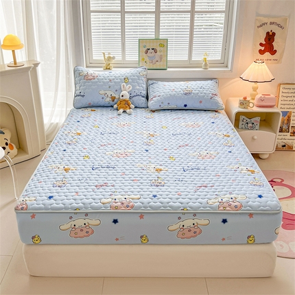 91家纺网 家纺一手货源 找家纺 （总）兄弟坊 正版授权卡通印花水洗棉夹棉床垫床护垫 学生床垫 床笠
