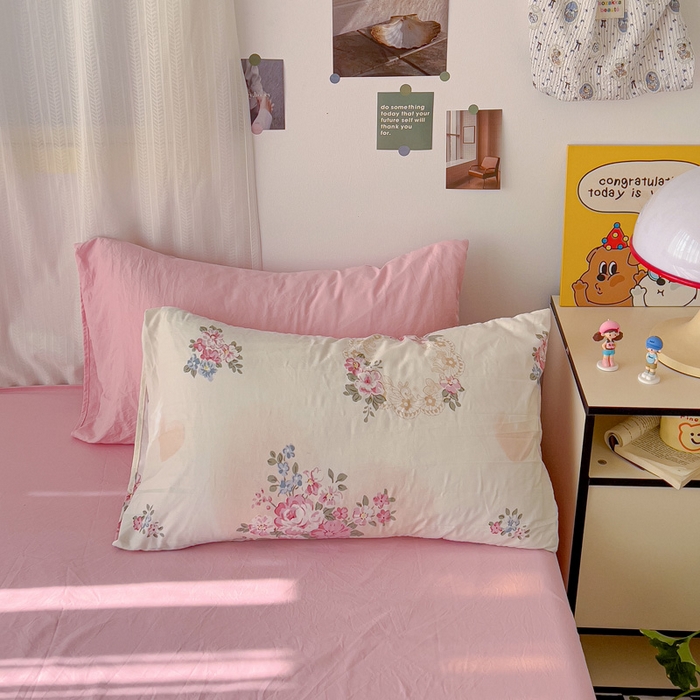 91家纺网 家纺一手货源 找家纺 仟人梦 2025新款水洗棉印花四件套 悦夏花季