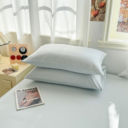 眠博士2025新款全棉双层纱单枕套  双层纱枕套-暮色兰