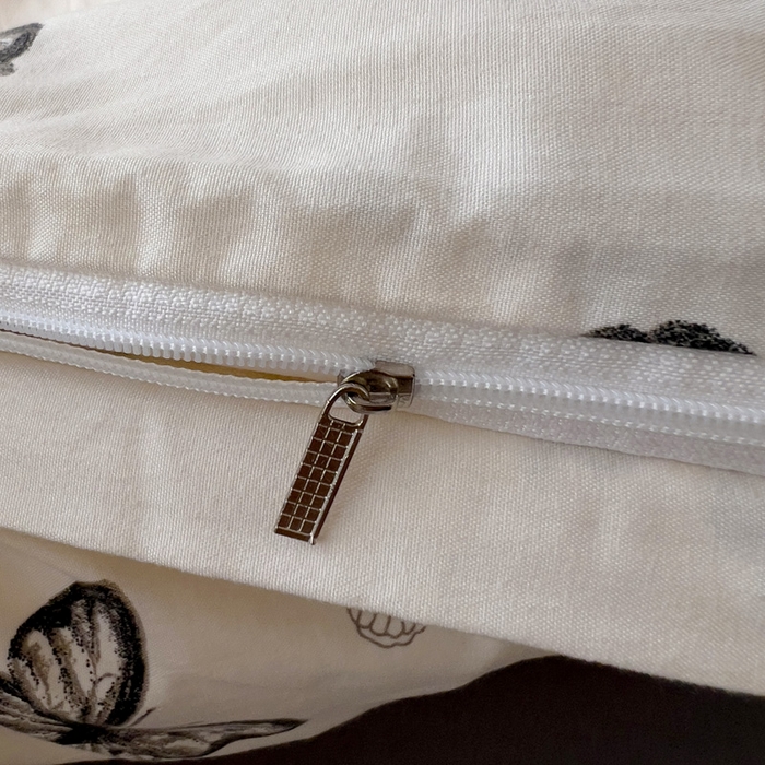 91家纺网 家纺一手货源 找家纺 仟人梦 2025新款水洗棉印花四件套 蝴蝶印记