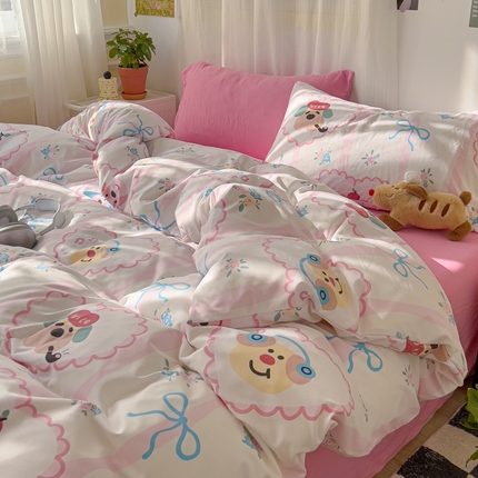 91家纺网 家纺一手货源 找家纺 （总）仟人梦 2025新款水洗棉印花四件套