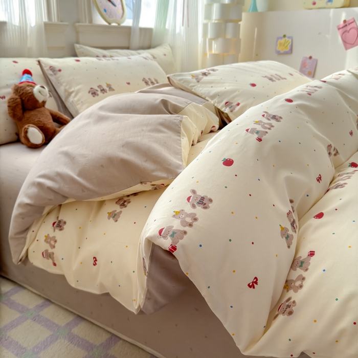 91家纺网 家纺一手货源 找家纺 清雅福 2025全棉13372小清新四件套和单被套早春系列第二批--单枕套 小美满