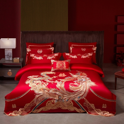 91家纺网 家纺一手货源 找家纺 （总）美娘阁 2025新款A版长绒棉贡段B版长绒棉贡段刺绣婚庆多件套