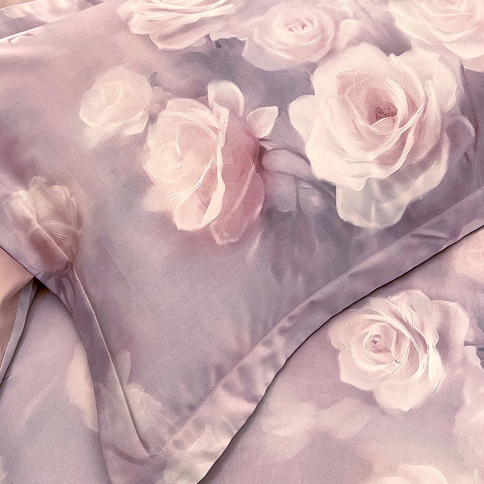 91家纺网 家纺一手货源 找家纺 梧桐树 2025新款100%全棉60S长绒棉套件 S30韵彩-紫