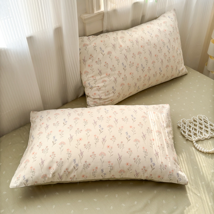 91家纺网 家纺一手货源 找家纺 清雅福 2025全棉13372小清新四件套和单被套早春系列第二批--单被套 梦回浅溪