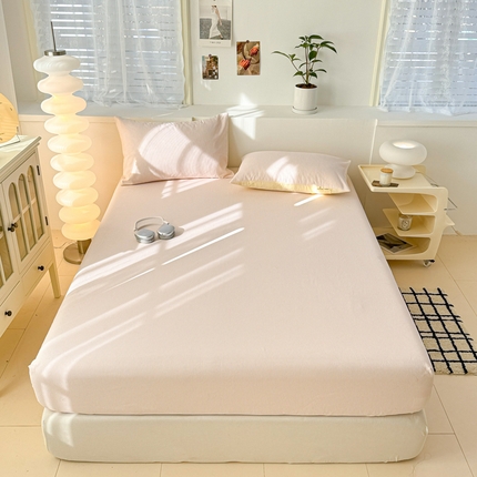 眠博士2025新款全棉老粗布床笠 老粗布床笠-细条玉