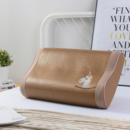 91家纺网 家纺一手货源 找家纺 小猫派 2025新款夏季冰藤乳胶枕套乳胶枕头套儿童记忆枕芯套 冰藤独角兽