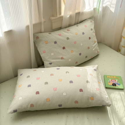 91家纺网 家纺一手货源 找家纺 （总）清雅福 2025全棉13372小清新四件套和单被套早春系列第二批--单枕套