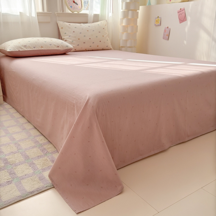 91家纺网 家纺一手货源 找家纺 清雅福 2025全棉13372小清新四件套和单被套早春系列第二批--单被套 糖果蝴蝶结