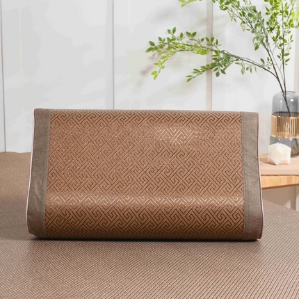 91家纺网 家纺一手货源 找家纺 小猫派 2025新款夏季冰藤乳胶枕套乳胶枕头套儿童记忆枕芯套 单枕套–冰藤如意纹