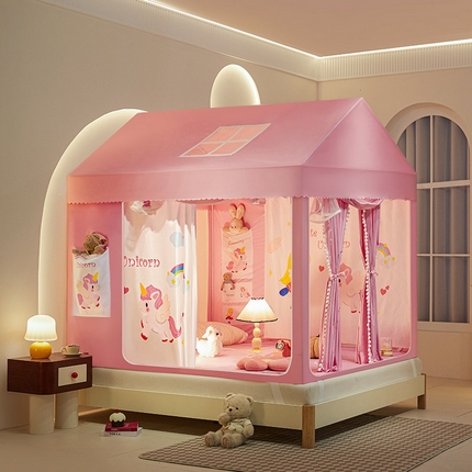 91家纺网 家纺一手货源 找家纺 （总）富莱星2025新款儿童小房子系列蚊帐