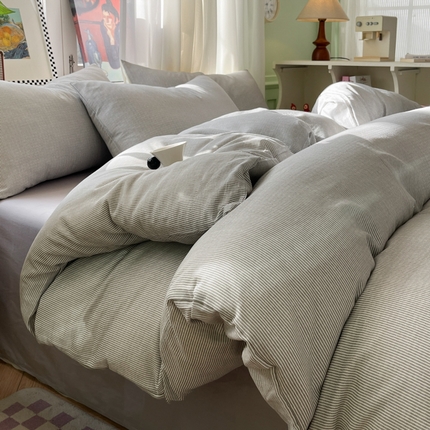 91家纺网 家纺一手货源 找家纺 （总）眠博士2025新款全棉双层纱 四件套