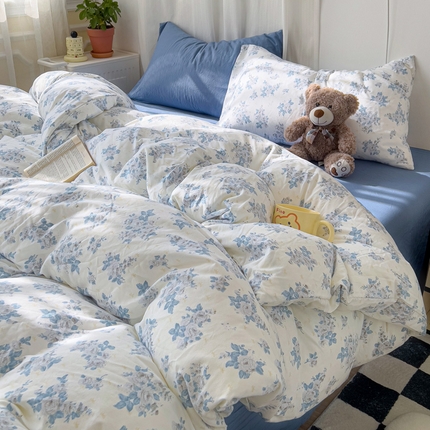 91家纺网 家纺一手货源 找家纺 （总）仟人梦 2025新款水洗棉印花四件套