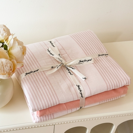 91家纺网 家纺一手货源 找家纺 （总）喜四方 2025新款全棉A类母婴级抗菌全棉双层纱四件套