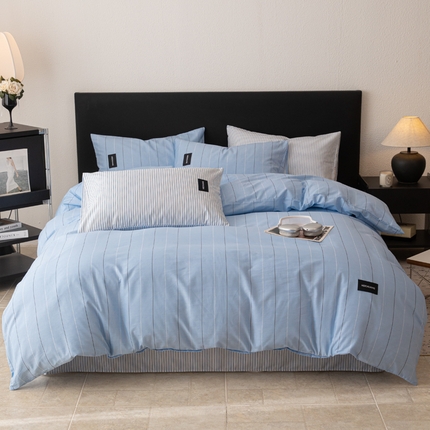 91家纺网 家纺一手货源 找家纺 （总）女子家纺 2025新款简约40支13070纯棉贴标四件套