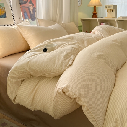 91家纺网 家纺一手货源 找家纺 （总）眠博士2025新款全棉双层纱 四件套