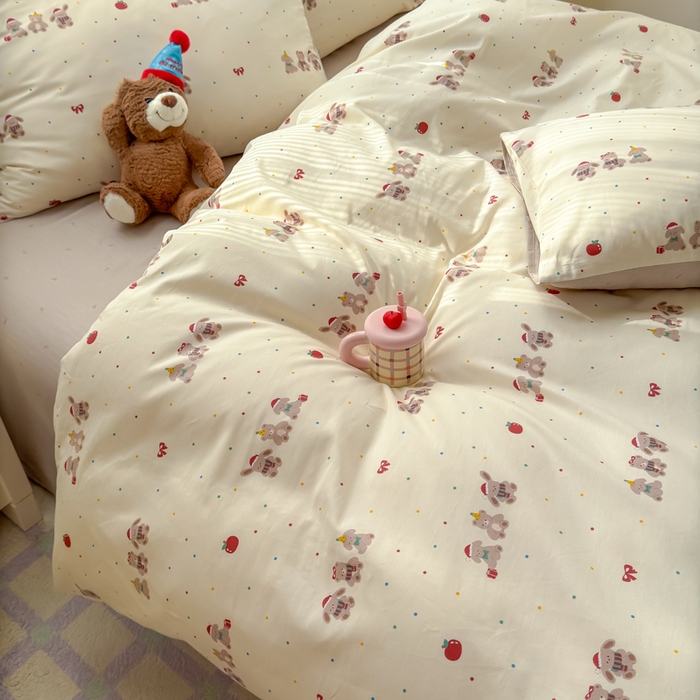 91家纺网 家纺一手货源 找家纺 清雅福 2025全棉13372小清新四件套和单被套早春系列第二批--单被套 小美满